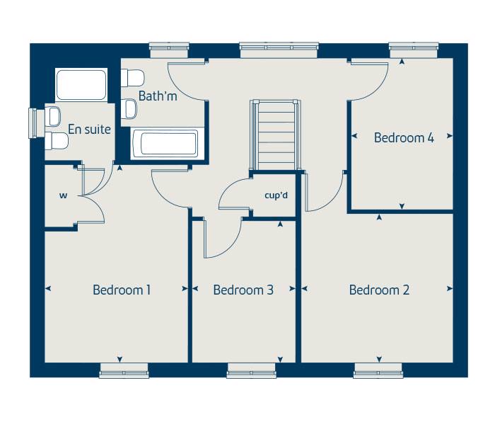 First floor floorplan of The Chestnut at MMXXI